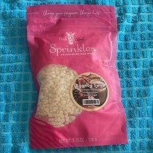 Pink Zebra Sprinkles in Eggnog Swirl - Cream and Pink